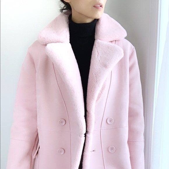 MY Valentine  Shearling Coat- PINK TEDDY - Picture 3 of 7